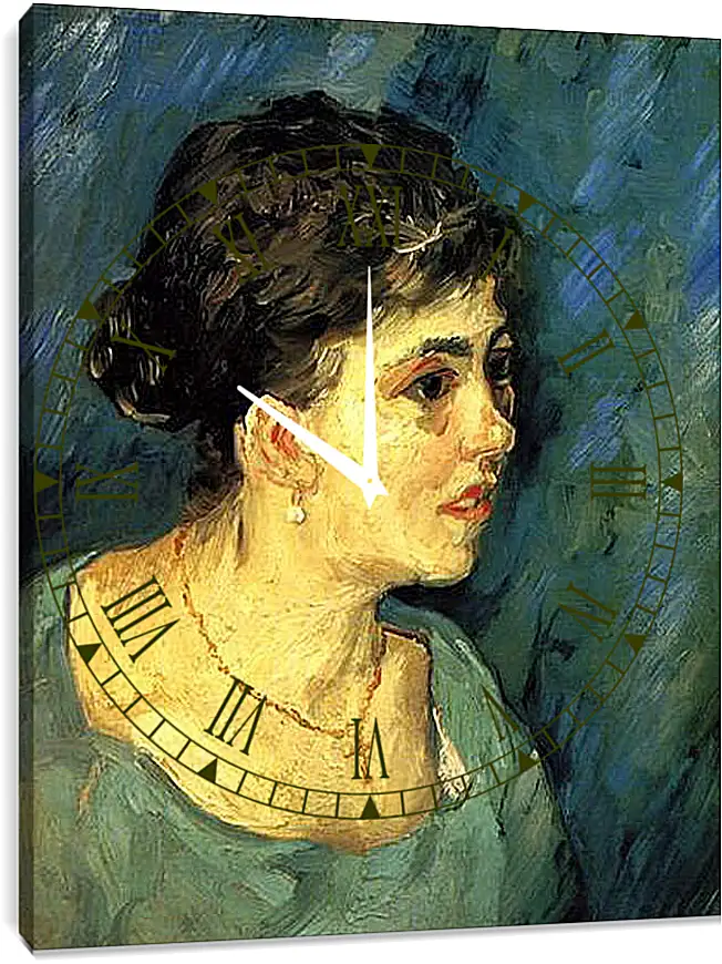 Часы картина - Portrait of Woman in Blue. Винсент Ван Гог