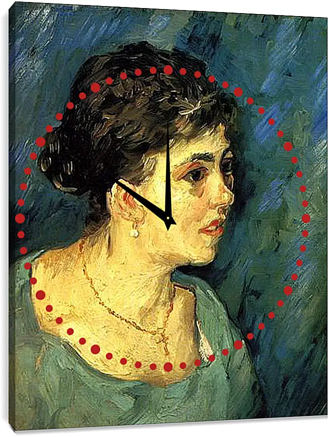 Часы картина - Portrait of Woman in Blue. Винсент Ван Гог