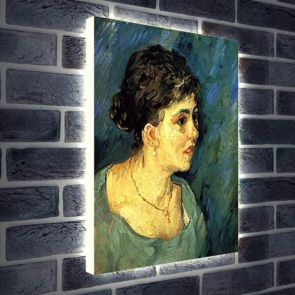 Лайтбокс световая панель - Portrait of Woman in Blue. Винсент Ван Гог