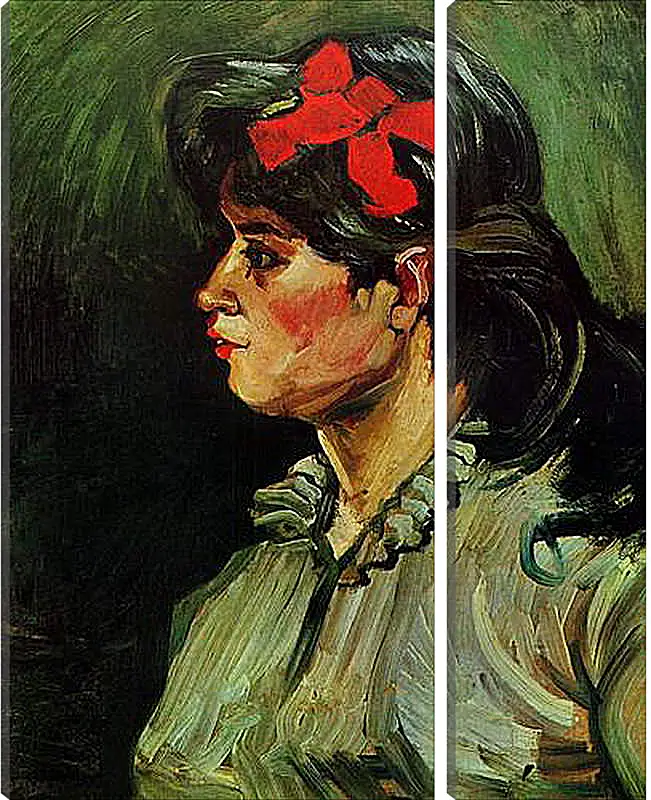 Модульная картина - Portrait of a Woman with Red Ribbon. Винсент Ван Гог