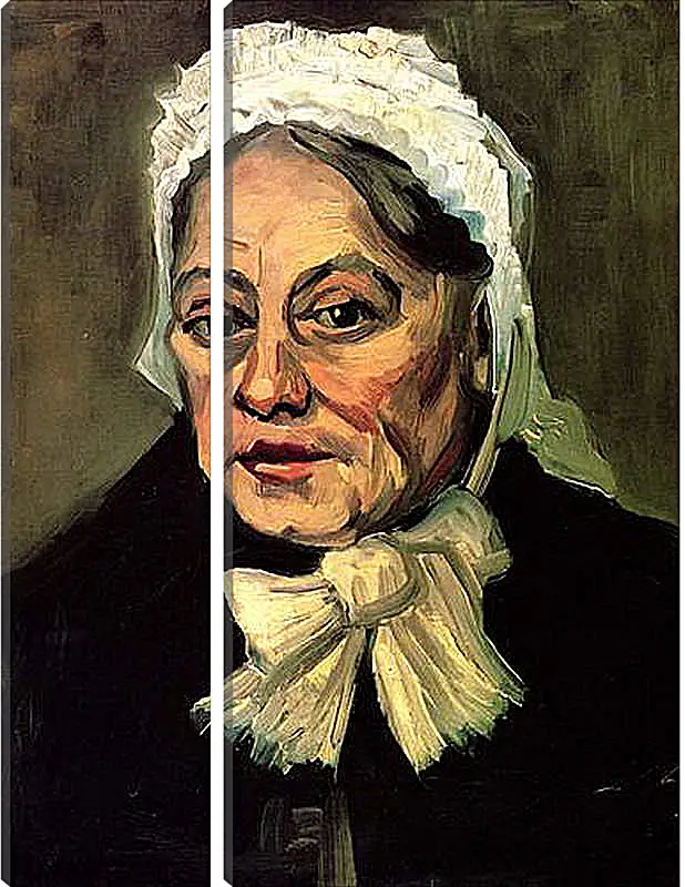 Модульная картина - Head of an Old Woman with White Cap The Midwife. Винсент Ван Гог