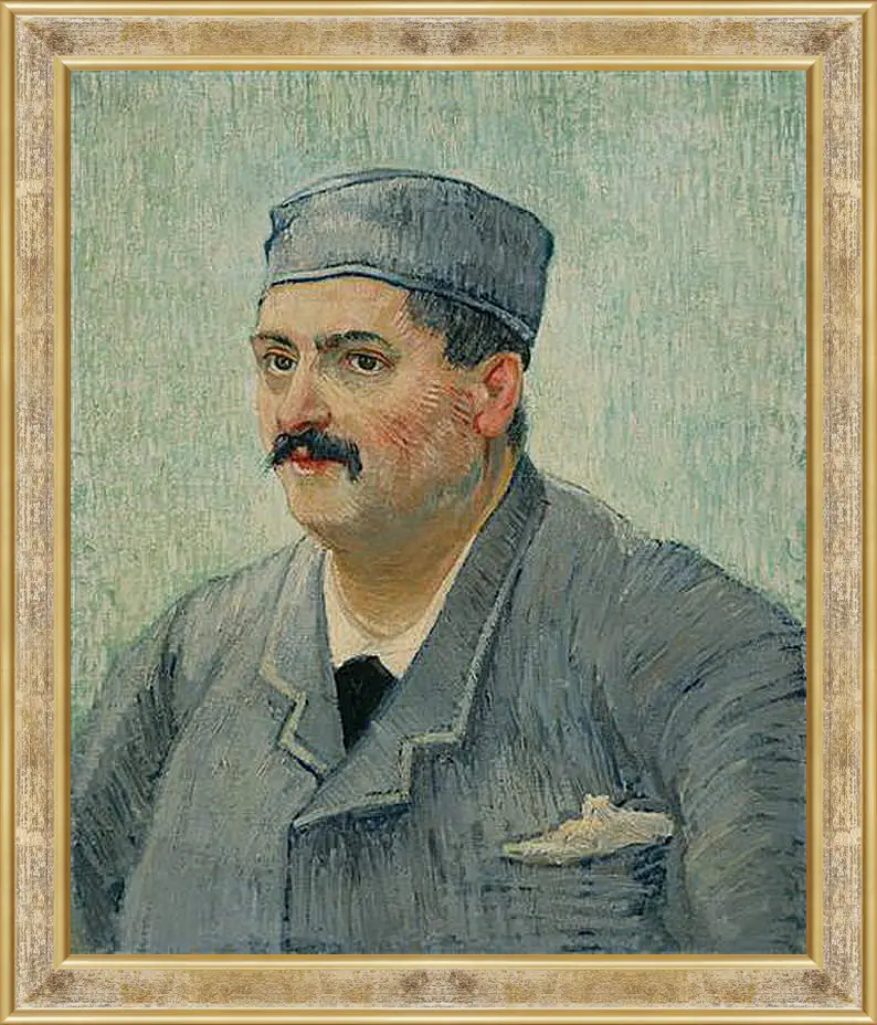 Картина в раме - Portrait of a Restaurant Owner, possibly Lucien Martin. Винсент Ван Гог