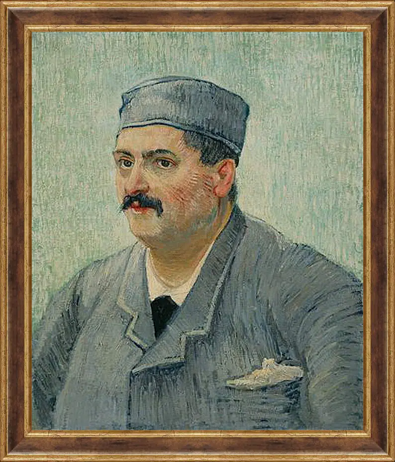 Картина в раме - Portrait of a Restaurant Owner, possibly Lucien Martin. Винсент Ван Гог