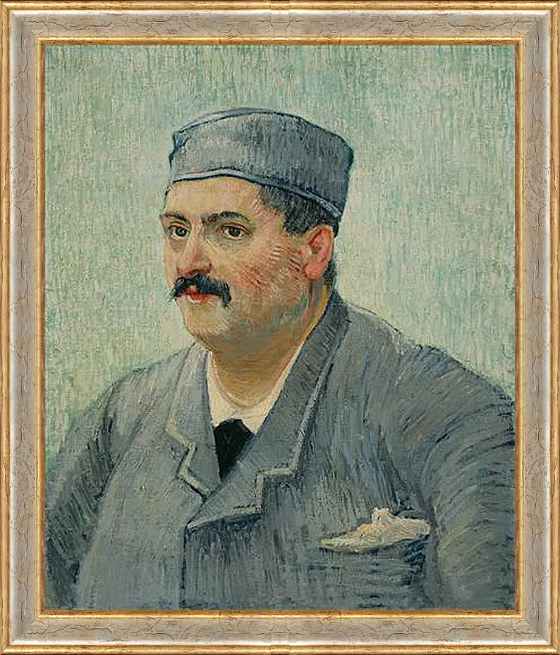 Картина в раме - Portrait of a Restaurant Owner, possibly Lucien Martin. Винсент Ван Гог