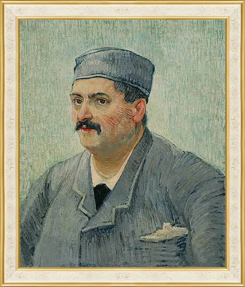 Картина в раме - Portrait of a Restaurant Owner, possibly Lucien Martin. Винсент Ван Гог