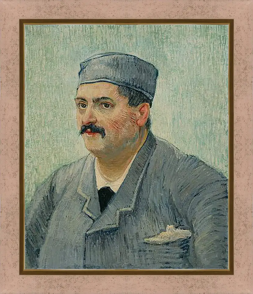 Картина в раме - Portrait of a Restaurant Owner, possibly Lucien Martin. Винсент Ван Гог