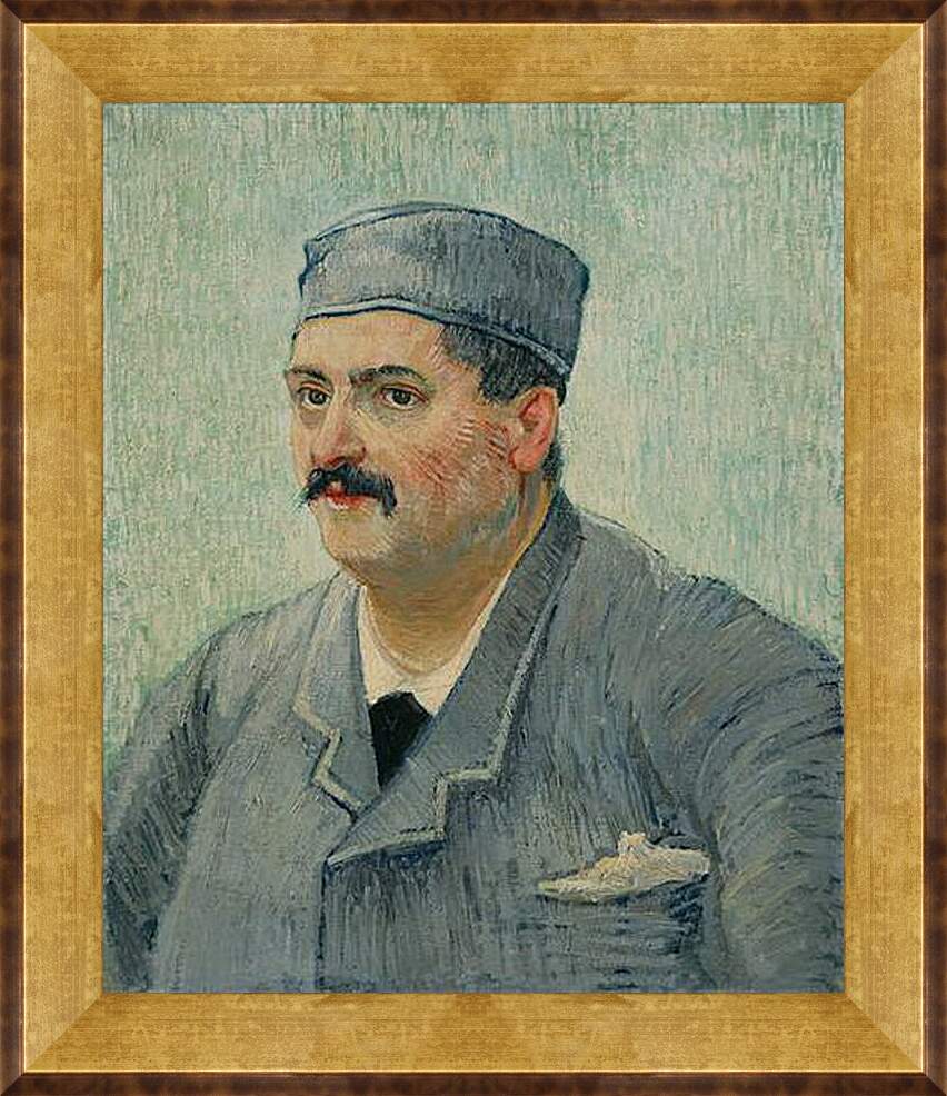Картина в раме - Portrait of a Restaurant Owner, possibly Lucien Martin. Винсент Ван Гог