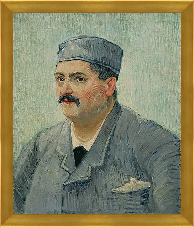 Картина в раме - Portrait of a Restaurant Owner, possibly Lucien Martin. Винсент Ван Гог