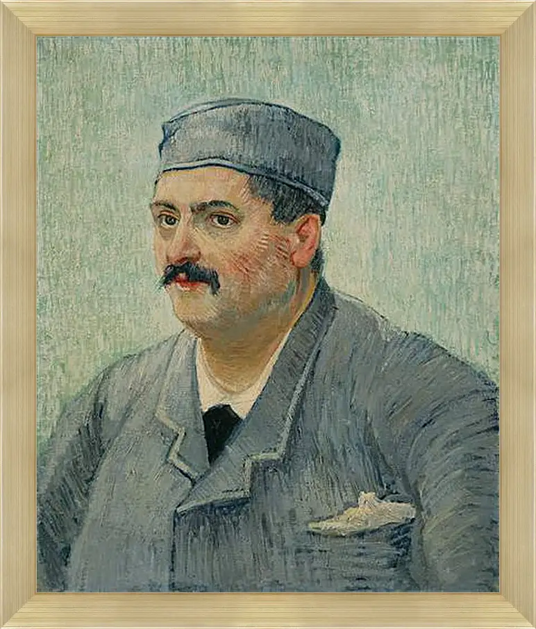 Картина в раме - Portrait of a Restaurant Owner, possibly Lucien Martin. Винсент Ван Гог