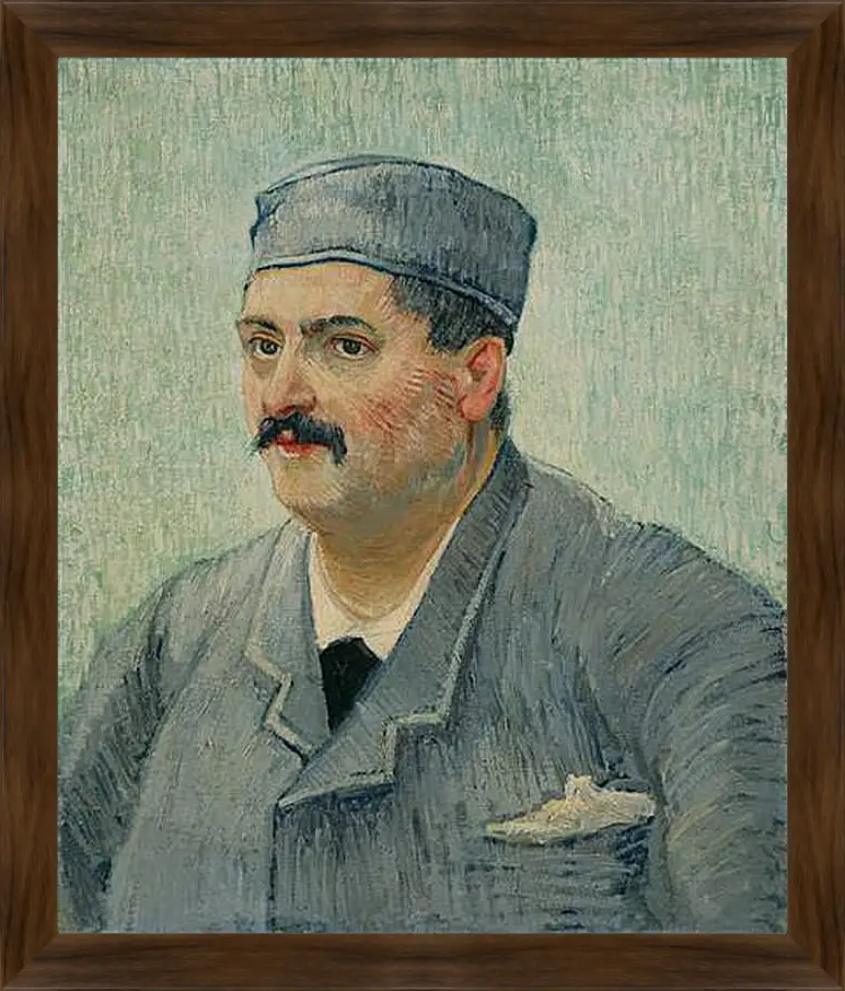 Картина в раме - Portrait of a Restaurant Owner, possibly Lucien Martin. Винсент Ван Гог