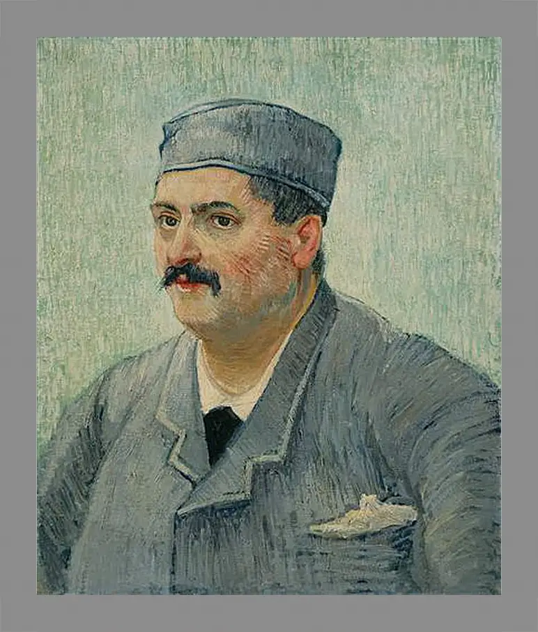 Картина в раме - Portrait of a Restaurant Owner, possibly Lucien Martin. Винсент Ван Гог