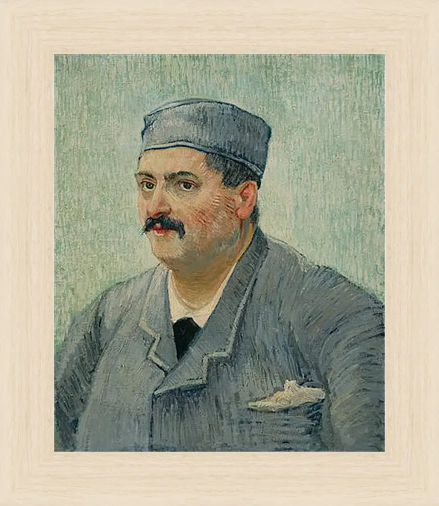 Картина в раме - Portrait of a Restaurant Owner, possibly Lucien Martin. Винсент Ван Гог