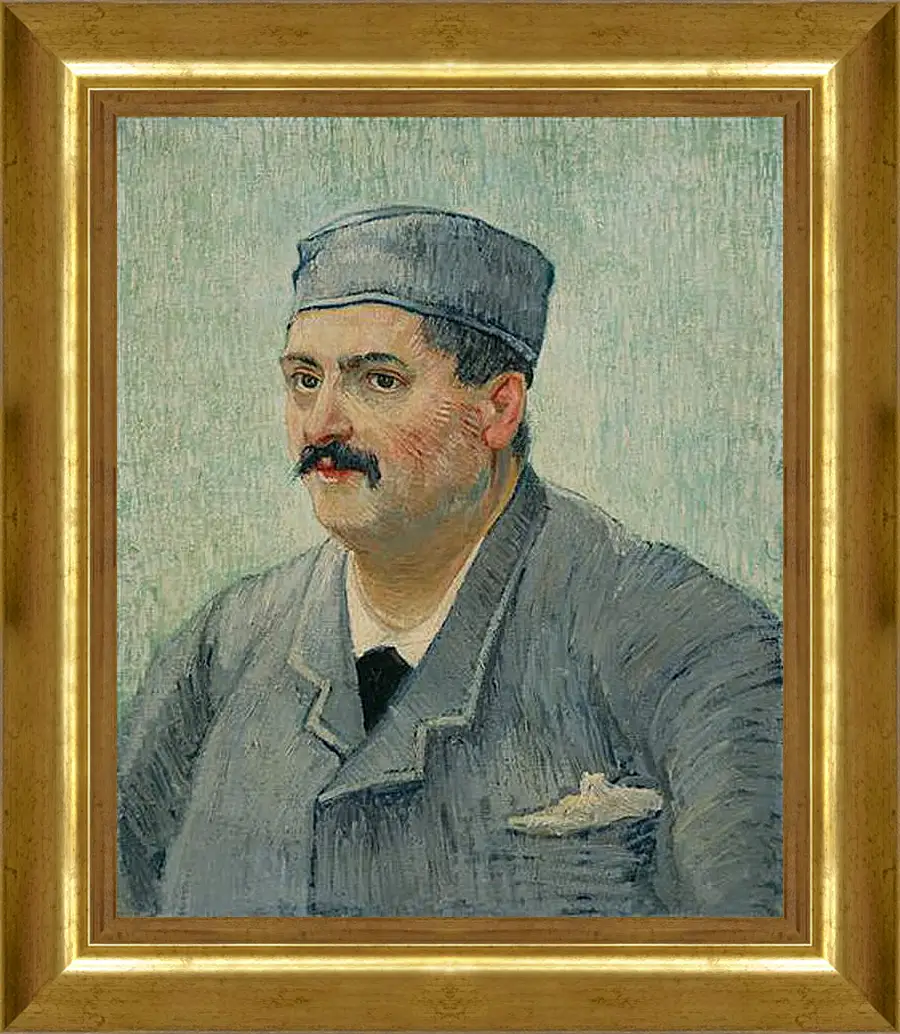 Картина в раме - Portrait of a Restaurant Owner, possibly Lucien Martin. Винсент Ван Гог