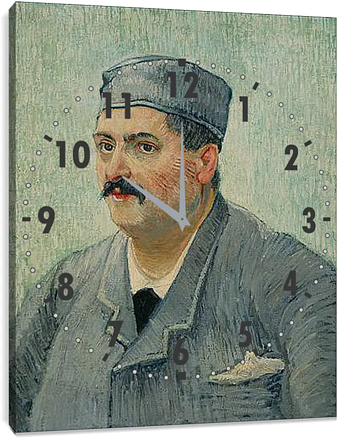 Часы картина - Portrait of a Restaurant Owner, possibly Lucien Martin. Винсент Ван Гог