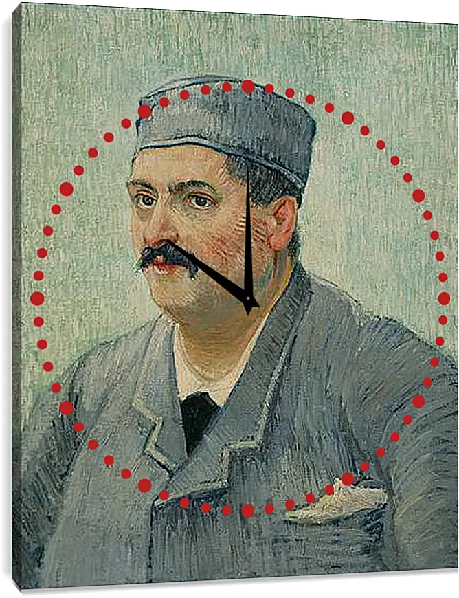 Часы картина - Portrait of a Restaurant Owner, possibly Lucien Martin. Винсент Ван Гог