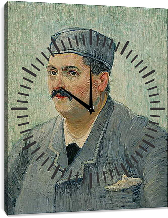 Часы картина - Portrait of a Restaurant Owner, possibly Lucien Martin. Винсент Ван Гог