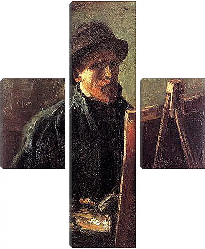 Модульная картина - Self-Portrait with Dark Felt Hat at the Easel. Винсент Ван Гог