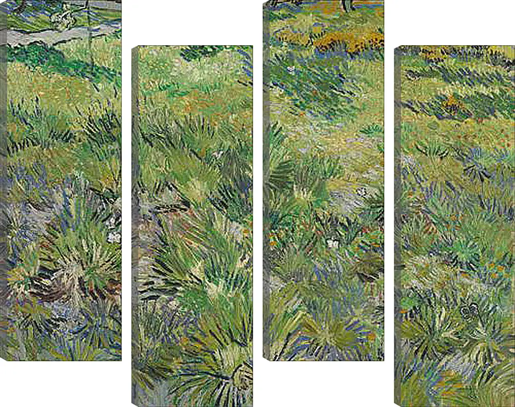 Модульная картина - Long Grass with Butterflies. Винсент Ван Гог