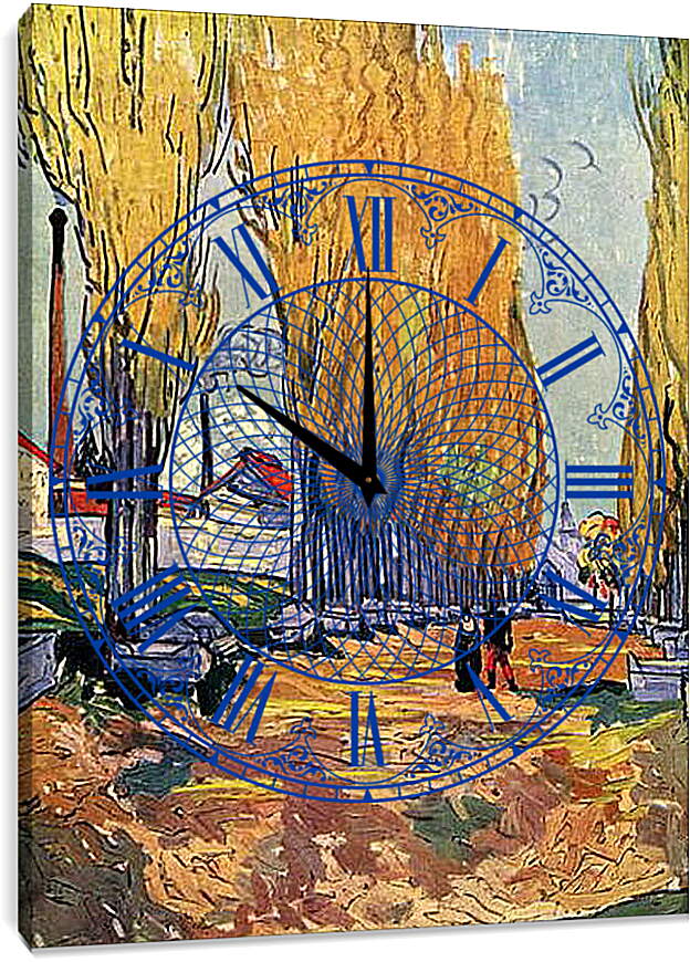 Часы картина - Les Alyscamps. Винсент Ван Гог