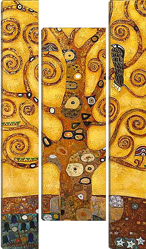 Модульная картина - Древо жизни. Густав Климт
