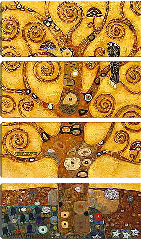 Модульная картина - Древо жизни. Густав Климт