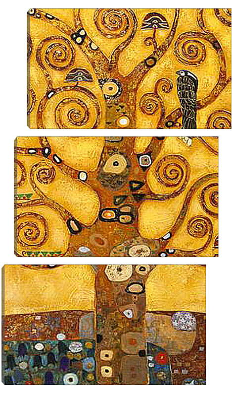 Модульная картина - Древо жизни. Густав Климт
