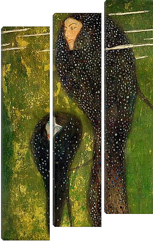 Модульная картина - Ундины, серебряные рыбы. Густав Климт
