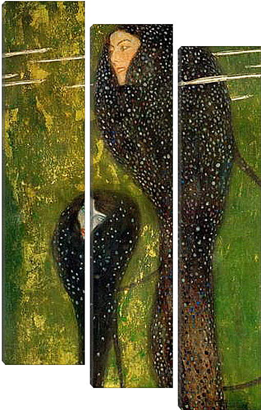 Модульная картина - Ундины, серебряные рыбы. Густав Климт