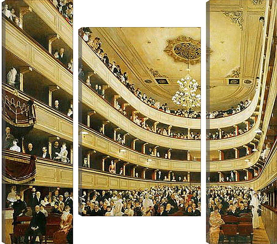 Модульная картина - Зал старого дворцового театра в Вене. Густав Климт