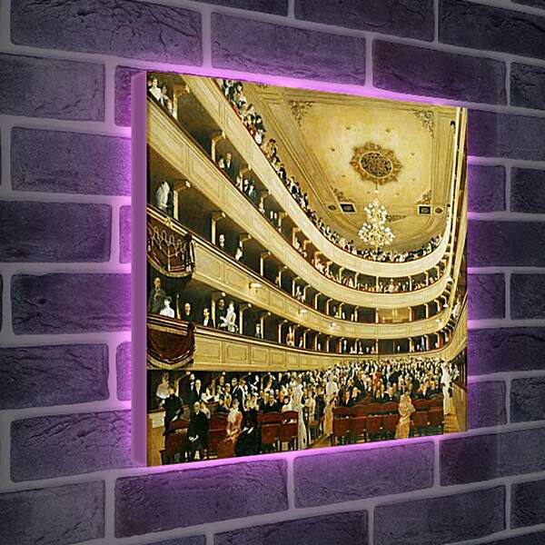 Лайтбокс световая панель - Зал старого дворцового театра в Вене. Густав Климт
