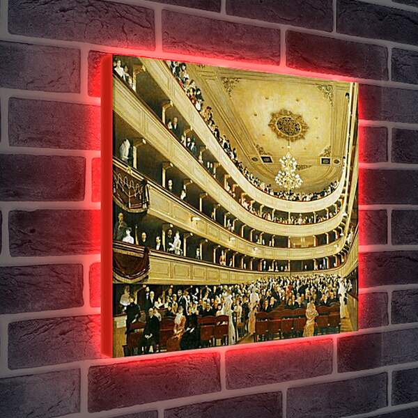 Лайтбокс световая панель - Зал старого дворцового театра в Вене. Густав Климт
