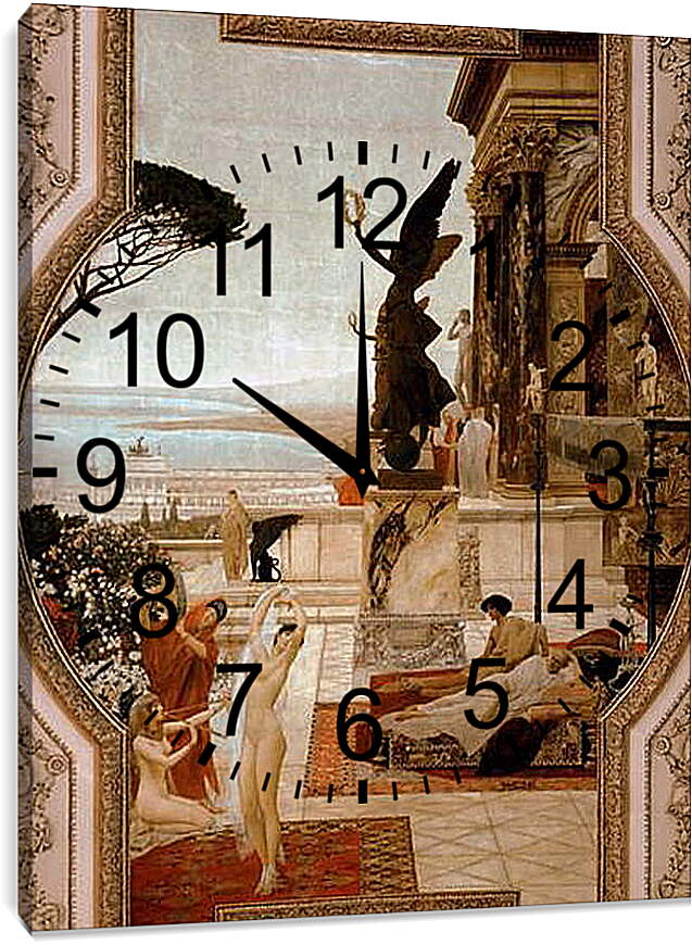 Часы картина - Театр в Таормине. Густав Климт