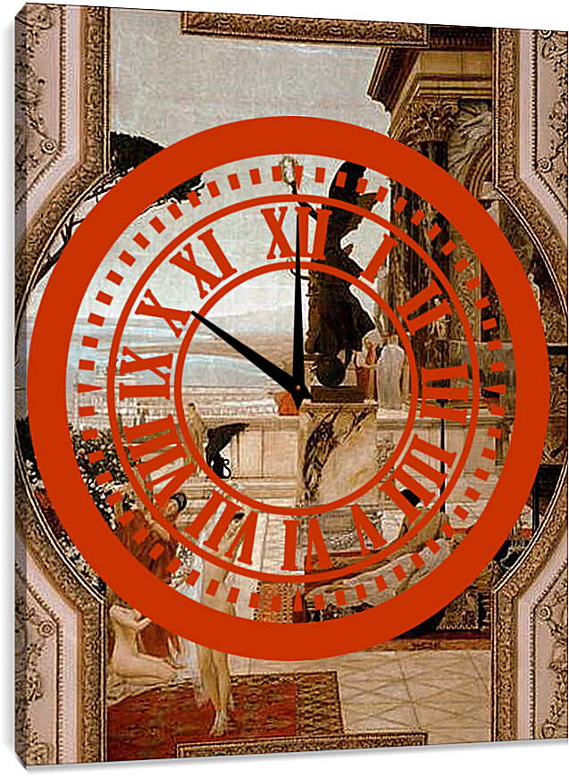Часы картина - Театр в Таормине. Густав Климт
