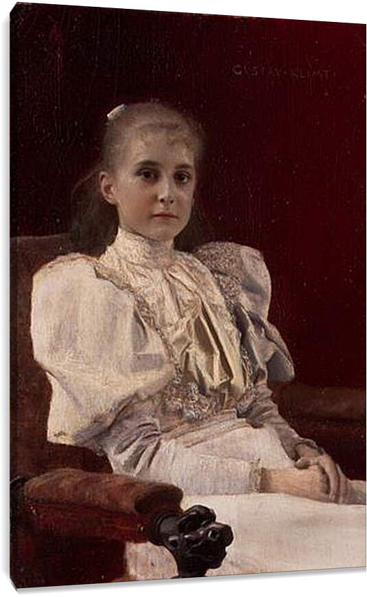 Постер и плакат - Sitzendes junges Madchen. Густав Климт
