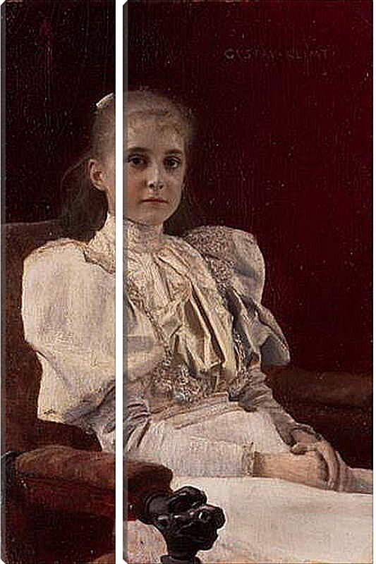 Модульная картина - Sitzendes junges Madchen. Густав Климт
