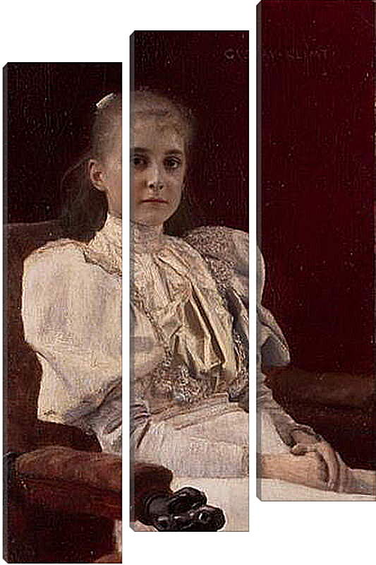 Модульная картина - Sitzendes junges Madchen. Густав Климт
