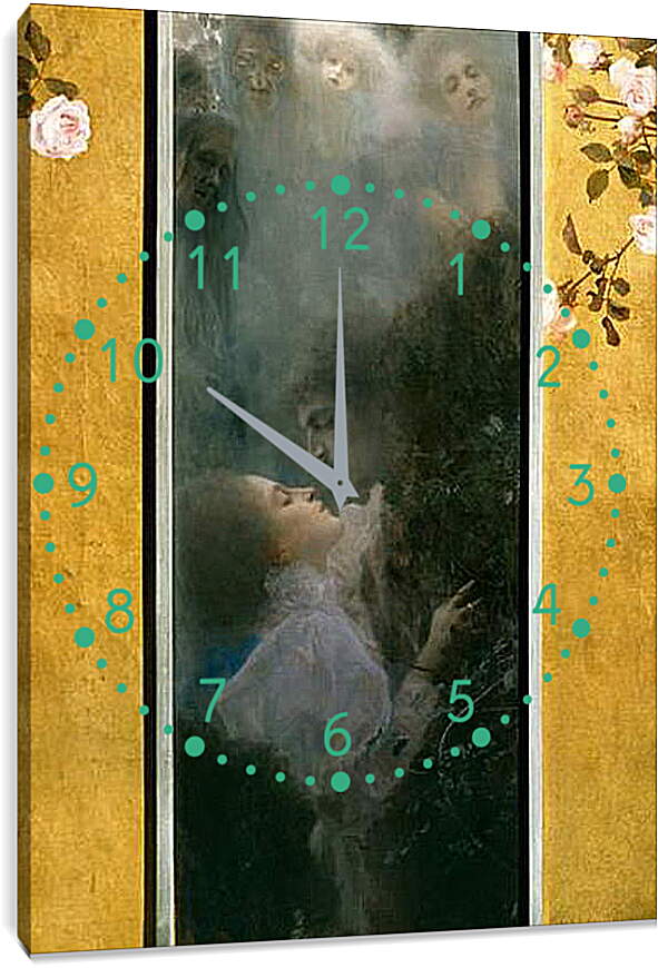 Часы картина - Любовь. Густав Климт
