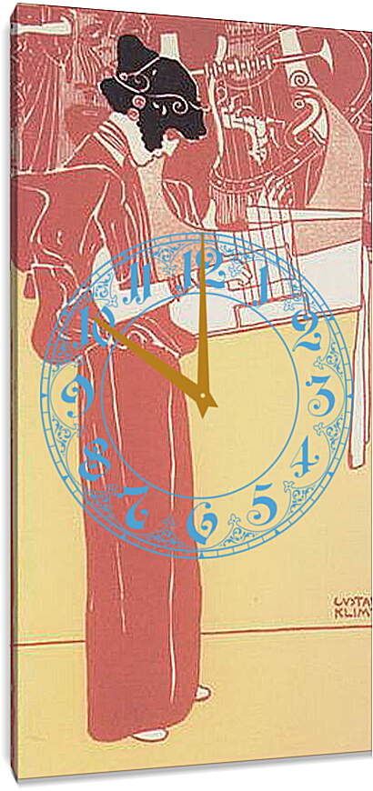 Часы картина - Musik. Густав Климт