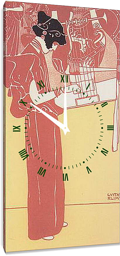 Часы картина - Musik. Густав Климт
