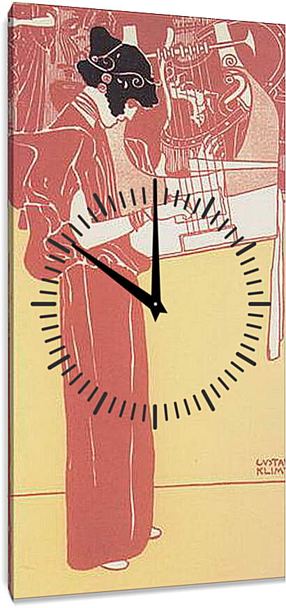 Часы картина - Musik. Густав Климт
