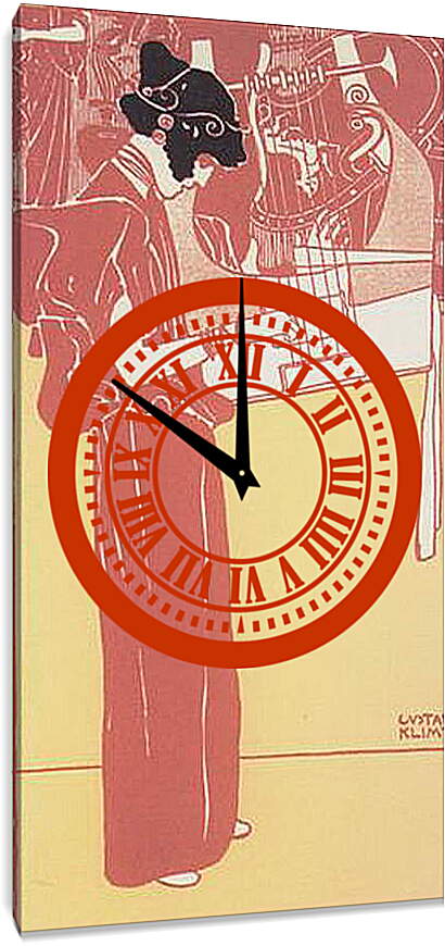 Часы картина - Musik. Густав Климт