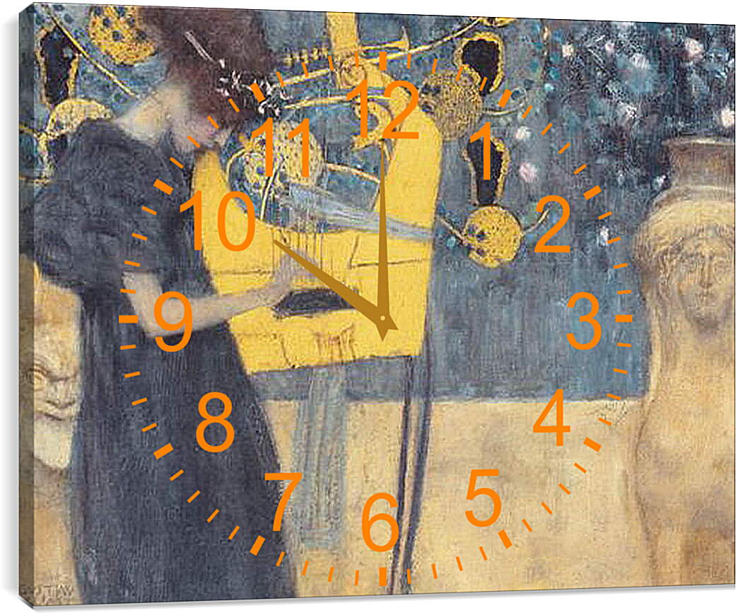 Часы картина - Die Musik - Музыка. Густав Климт
