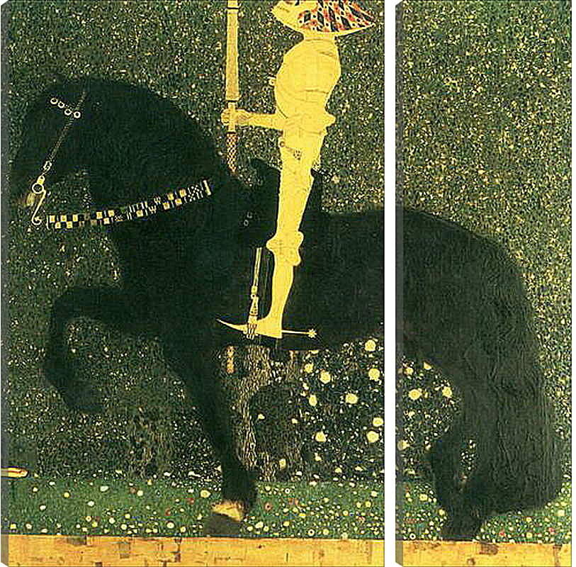 Модульная картина - The Golden Knight. Густав Климт
