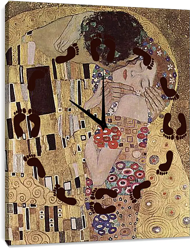 Часы картина - Целувката. Густав Климт