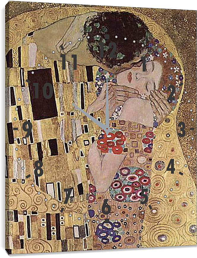 Часы картина - Целувката. Густав Климт
