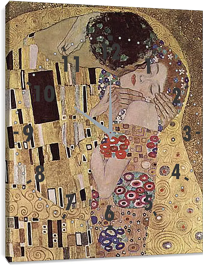 Часы картина - Целувката. Густав Климт