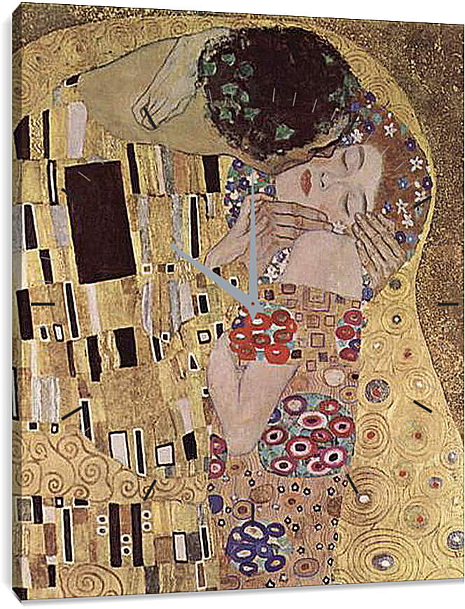 Часы картина - Целувката. Густав Климт
