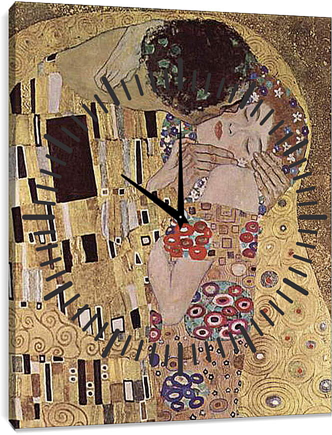 Часы картина - Целувката. Густав Климт