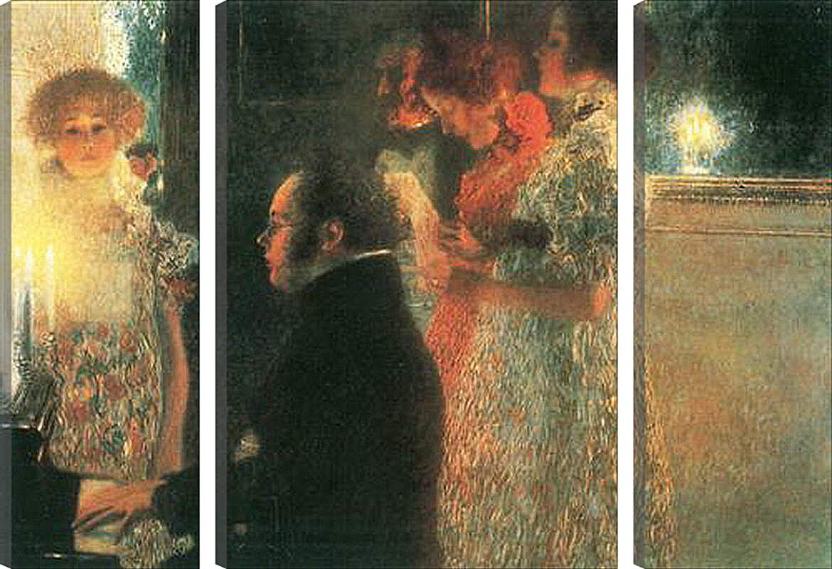 Модульная картина - Schubert at the Piano - Шуберт на фортепиано. Густав Климт
