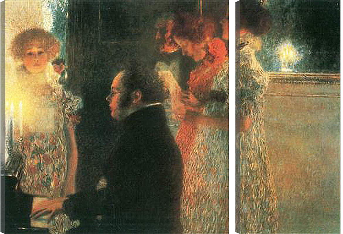 Модульная картина - Schubert at the Piano - Шуберт на фортепиано. Густав Климт
